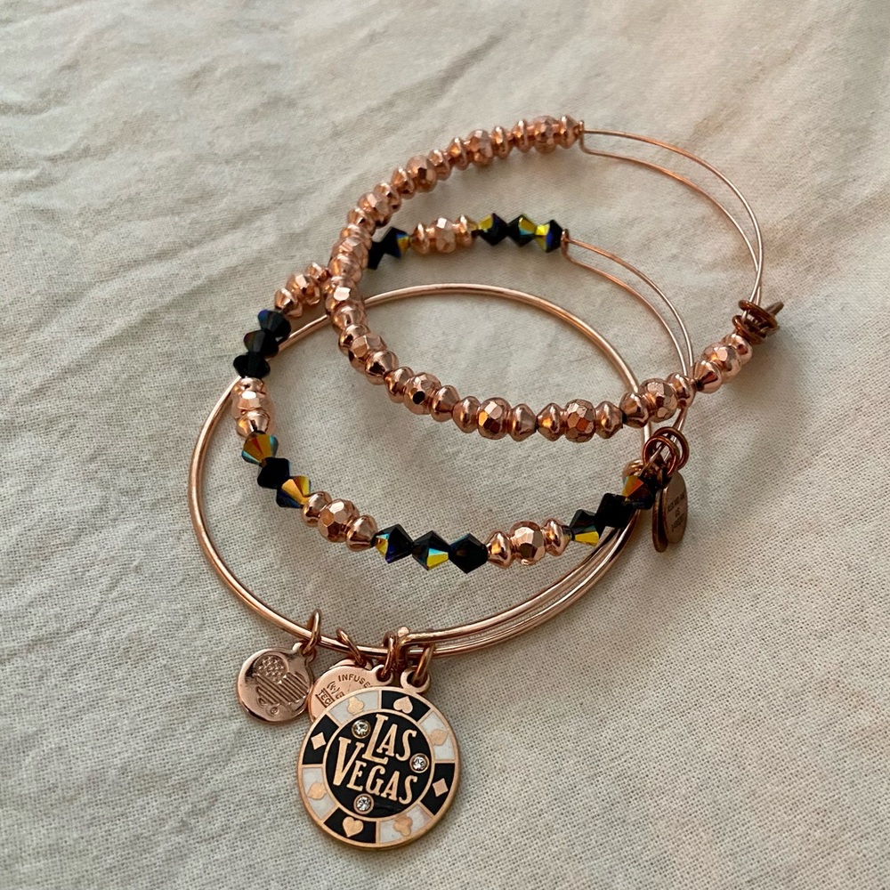 Alex and Ani Las Vegas Poker Chip Set of 3 Bangles